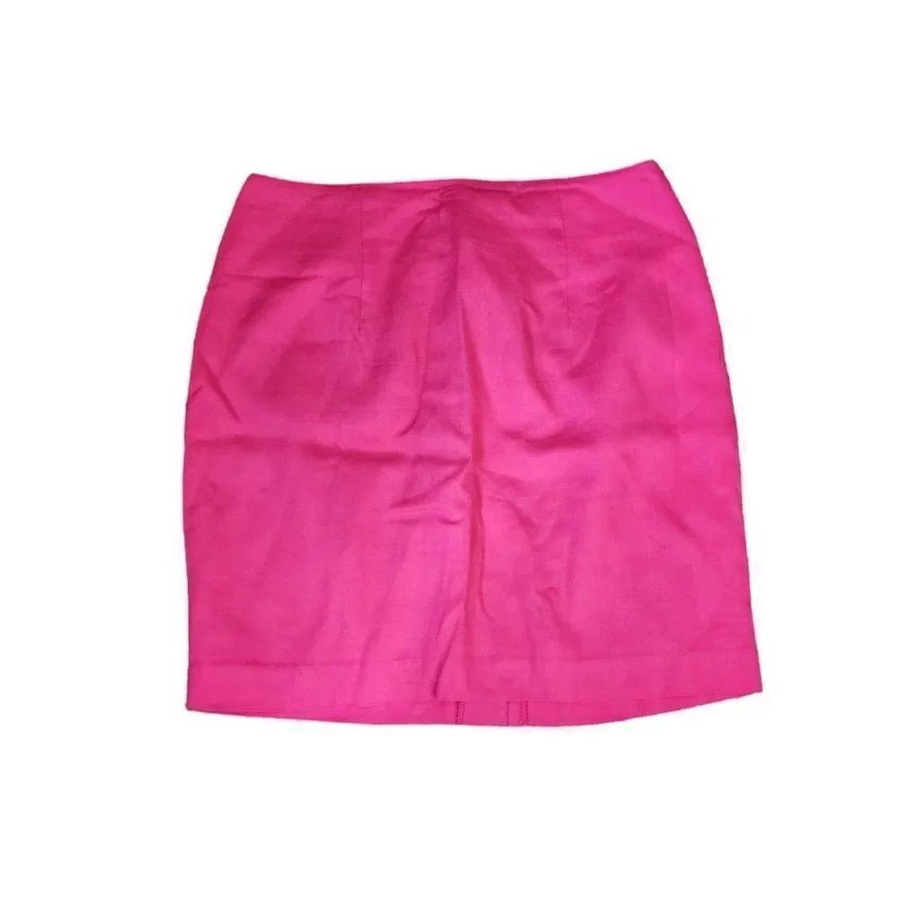 Vintage 80s Mini Skirt Womens Size 13 Pink Linen Blend Barbie